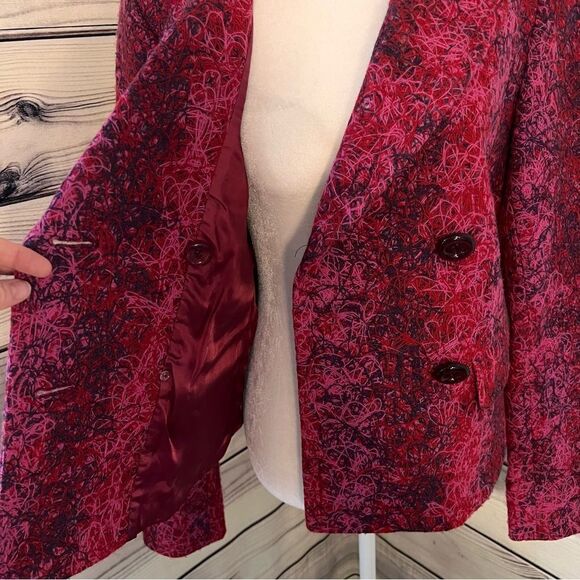 LAFAYETTE 148 New York Pink Textured Wool Blend Blazer Jacket Size 4 - Picture 6 of 12